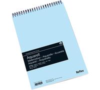 Watercolour Paper Pad A3 Spiral Bound, 30 Sheets, 300 GSM, White | 29.7 x 42 cm, heavyweight stock for wet washes, opens flat, light blue and black cover, gouache, ink and mixed media