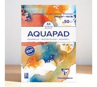 Clairefontaine - Ref 975721C - Goldline Aquapad White Glued Watercolour Pad (70 Sheets) - A4 Size, 300gsm Quality Drawing Paper, Medium Fine Grain, Acid Free, pH Neutral