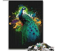 Watercolour Peacock Puzzles for Teenagers Teens 2000pc Puzzle, Staycation Kill Time Every Piece Is Unique - Challenging Family Fun Game (70x100cm)