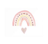 Watercolour Rainbow And Heart Chopping Board