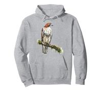 Watercolour Red Tailed Hawk Falconry Birding Pullover Hoodie