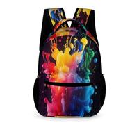 Watercolour Rucksack for Boys 8-11 Years Art Style School Backpack for Girls Years 1-2 Primary Kids Lightweight Printed Bookbag Books Water Bottle Weekend Travel Outdoor