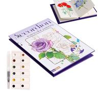 Watercolour Sets | Foldable Colouring Materials | Compact Travel Watercolour Set for Adults Home School Creative Crafts