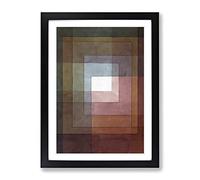 Watercolour Squares By Paul Klee Classic Painting Framed Wall Art Print, Ready to Hang Picture for Living Room Bedroom Home Office Décor, Black A4 (34 x 25 cm)