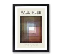 Watercolour Squares By Paul Klee Exhibition Museum Painting Framed Print | A3 Black Framed Wall Art | Ready to Hang | Modern Historical Picture | Living Room Bedroom Lounge Office