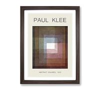 Watercolour Squares By Paul Klee Exhibition Museum Painting Framed Print | A4 Walnut Framed Wall Art | Ready to Hang | Modern Historical Picture | Living Room Bedroom Lounge Office