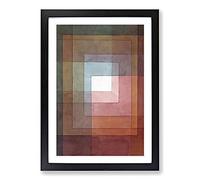 Watercolour Squares by Paul Klee Framed Print | A2 Black Framed Wall Art | Ready to Hang | Modern Historical Picture | Living Room Bedroom Lounge Office
