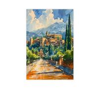 Watercolour Travel Poster of Granada, Spain Canvas Poster Bedroom Decor Landscape Office Room Decor Gift 24x36inch(60x90cm)