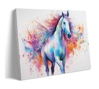 Watercolour Unicorn Wall Art Prints Abstract Fantasy Animal Pictures on Canvas Poster Wall Decor for Bedroom Home Decorations 16x24inch(40x60cm)