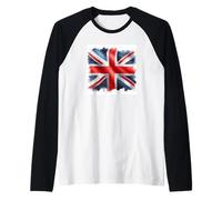 Watercolour Union Jack Union Jack Flag British Isles UK Flag Raglan Baseball Tee