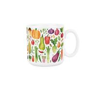 Watercolour Vegetables Mug - Colourful Food Themed Gifts - Tea/Coffee Ceramic Drinks Cup Present