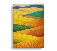 Watercolour Wheat Field Vol.1 Canvas Print | Gallery Wrapped 30mm Frame Wall Art | 30x20 inches | Ready to Hang | Modern Landscape Picture | Living Room Bedroom Lounge Office