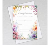 Watercolour Wildflower Wedding Evening Invitations with Envelopes / Evening Reception Invites / Beautiful Floral Theme: Watercolour Wildflower Wedding Evening Invites (Pack of 20 with Envelopes)