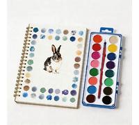 Watercolour Workbook, 16 Color Water Colour Paints Sets with Paints & Brush Original DIY Nature Flower Patterns Creative Watercolor Workbook,Ideal Art Craft Gift for Adults Teens and Beginner Art