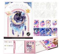 Watercolour Workbook, 2026 New Creative Stress Relief Kit, Beginner Friendly Paint Art Watercolor Painting Kits, Watercolor Painting Book for Adult Beginners (Dream Land)