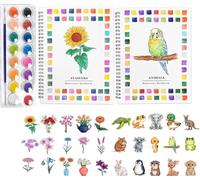 Watercolour Workbook for Adults,30 Patterns of Original DIY Designs,Relaxing & Easy to Paint Water Colouring Book with 16 Colors,Perfect for Gifting to Creativity & Joy for Adults and Beginner