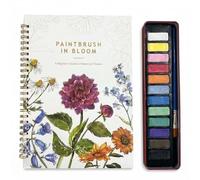 Watercolour Workbook for Adults Beginners SiumPklay 12 Original Flower DIY Patterns 12 Colors Watercolour Paint Set with Brush Palette, Premium Watercolour Paper, Step by Step Water Colouring Book