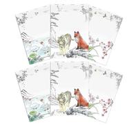 Watercolour Workbook, Pack of 6 Watercolour Paper - Aesthetic Illustrations Chinese Colouring Book | For Children, Adults & Beginners, School, Travel, Art Projects