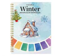 Watercolour Workbook, Watercolor Drawing Set Beginners-Friendly Water Colour Paints Book Sets with 12 Colors and Brush for Home School Traveling
