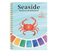 Watercolour Workbook, Watercolor Drawing Set Beginners-Friendly Water Colour Paints Book Sets with 12 Colors and Brush for Home School Traveling