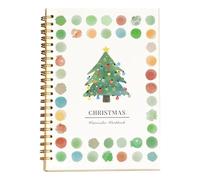 Watercolour Workbooks for Adults, Watercolour Workbook, 12 Color Water Colours Paint Set with Supplies Beginner Friendly Water Colour Paints Book Sets (Christmas)