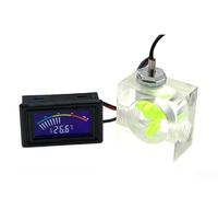 Watercooled System Three Way Flow Meter with Barbed Connectors Digital Thermometer with Probe for Monitoring Liquid Temperature in Water Cooling System for Industrial Application(green number)