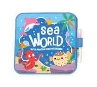 Waterdrawing Activity Book - Reusable Colouring Pages with Pen, Funny Creative Painting Set for Children, Girls and Travel-Friendly, Chaotic Play with Bright Designs | Use