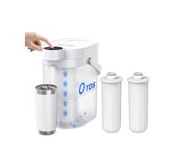Waterdrop 0 TDS Zero TDS Water Rechargeable Water Filter Jug, WD-ED05TW 3.5L Instant Electric Powerful Dispenser, Reduce Chlorine, Lead, Countertop Water Filtration System with 2 WD-EWFT1 Filters