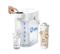 Waterdrop 0 TDS Zero TDS Water Rechargeable Water Filter Jug, WD-ED05TW 3.5L Instant Electric Powerful Dispenser, Reduce Chlorine, Lead, Countertop Water Filtration System with 1 WD-EWFT1 Filter