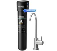 Waterdrop 15UB-UF 0.01 μm Ultra Filtration Under Sink Water Filter System for Baçtёria Reduction, Reduces Lead, Chlorine, Bad Taste & Odor, 16K Gallons, with Dedicated Brushed Nickel Faucet, USA Tech