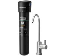 Waterdrop 15UB-UF 0.01 μm Ultra Filtration Under Sink Water Filter System for Baçtёria Reduction, Reduces Lead, Chlorine, Bad Taste & Odor, 16K Gallons, with Dedicated Brushed Nickel Faucet, USA Tech