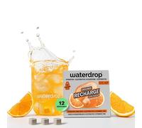 waterdrop® Electrolyte Orange - Sugar-Free Electrolytes for Fitness & Hydration, 12 Drops with Magnesium, Calcium, Chloride Sodium + Zinc, Water Flavouring Hydration Tablets in Orange Flavour