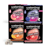 waterdrop® Energy Taster - Sugar Free Energy Drink 48 Water Flavour Drops | Vegan, zero sugar energy drink cubes for still or fizzy water - Natural caffeine & vitamins for a fast flavoured water boost.