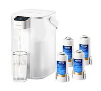 Waterdrop Instant Electric Water Filter Jug with 4 3-Months Filter, 3.5L Countertop Water Filter System, Reduces Chlorine, Lead, Mercury, Reduce PFAS, PFOA/PFOS, 757 Litres, White (4 Filter Included)