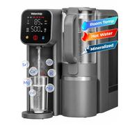 Waterdrop M6HG Mineralize Instant Hot Reverse Osmosis System, Glass Pitcher | NSF/ANSI 58 & 372 Certified, 8-Stage, 3:1 Pure to Drain Ratio, Countertop Water Filter, 5 Temperature Options