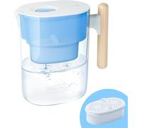 Waterdrop PT-04B Chubby Water Filter Jug, 3.5L, 200 Gallon, Wooden Handle