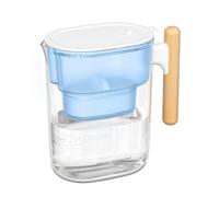 Waterdrop PT-04B Chubby Water Filter Jug, 3.5L, 200 Gallon, Wooden Handle | 3 Months Filter, 5X Longer Filter Life, NSF Certified, Reduces Fluoride, Chlorine and More, BPA Free, Light Blue