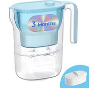 Waterdrop PT-05B-L Water Filter Jug, 1×90 Days Filter, 2.5L, NSF Certified, Reduces Lead, Fluoride, Chlorine and More, BPA Free, Blue