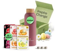 waterdrop® Stainless Steel Water Bottle 600ml - Insulated Water Flask, Double-Walled & Leakproof, Reusable, Made for Hot & Cold Drinks, Ideal for Office, Gym, Travel, BPA Free