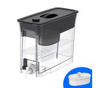 Waterdrop Water Filter Dispenser, 8.2L, Slim Water Filter Tank with 1 × 60 Days Filter, 757L Long-Life, Faster Filtration, Reduces Chlorine, PFOA/PFOS and More, BPA Free, Black