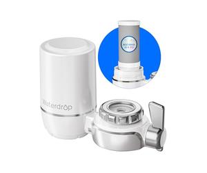 Waterdrop Water Filter Tap WD-FC-01, NSF Certified 1200L Long-Life Tap Water Filter System with Ultra Adsorptive Material, Reduces Chlorine and Odor - Fits Standard Faucets (1 Filter Included)