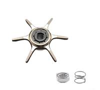 Waterdrop Wheel Part for Six Star Reels 60mm Diameter Constructed from Alloy with Rattle Design to Aid in Retrieve Recognition (Light gold left hand)