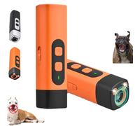 Wateresty Anti Bark, Dog Bark Deterrent Devices, 2025 New Portable Bark Shield for Dogs, Ultrasonic Anti Barking Device with Double Flashlight and 3 Frequency Modes (Orange,2PCS)