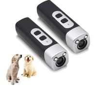 Wateresty Anti Bark, Wateresty Dog Bark Deterrent Device, Double Lights Flashing, Three Speed Frequency Conversion, Stop Barking Dogs Devices for Large and Small Dog (Black-2pcs)