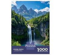 Waterfall 1000 Pc Premium Cardboard Classic Jigsaw Sight Puzzle for Budget Shoppers Brain Training Family Game Night Hard 70x50cm/1000pcs