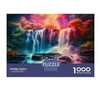 Waterfall 1000 Piece Jigsaw Puzzle As Interlocking Puzzles Personalised Jigsaws Magic Waterfall for Anxiety Relief Games during Family Puzzle Night 70x50cm/1000pcs