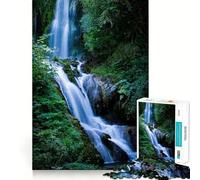 Waterfall 1000 Piece Jigsaws for Adults Brain Recall Game Tight Interlock No Gaps Calming Mental Break Activity (38x26cm)