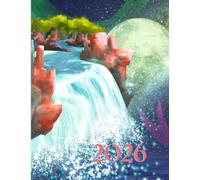 Waterfall 2026 A4 Week To View Planner With Monthly Calendar and Notes: River Weekly Desktop Schedule and Journal