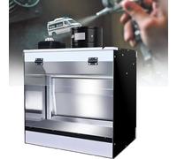 Waterfall Airbrush Spray Booth with 3 LED Lighting, 5500K Hobby Paint Booth, Professional Kit with Filter Hose for Painting Model, Crafts, DIY, Cake 58cm/22.8in Long