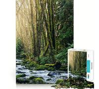 Waterfall at Port Alberni Jigsaw for Teenagers 1000 Pieces Mental Improve Play Uniform Size Precise Pieces Family Fun Night Activity (50x75cm)